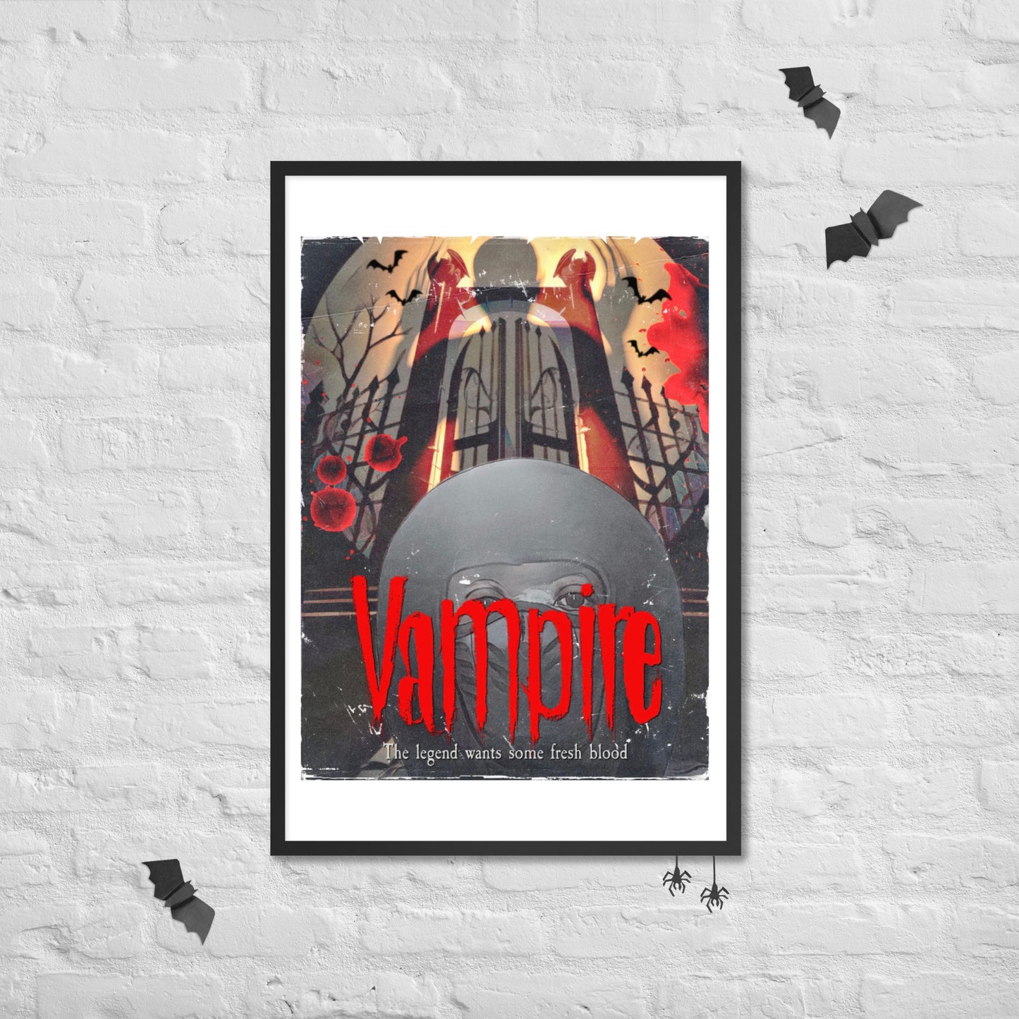 Vamp night movie theater Framed poster