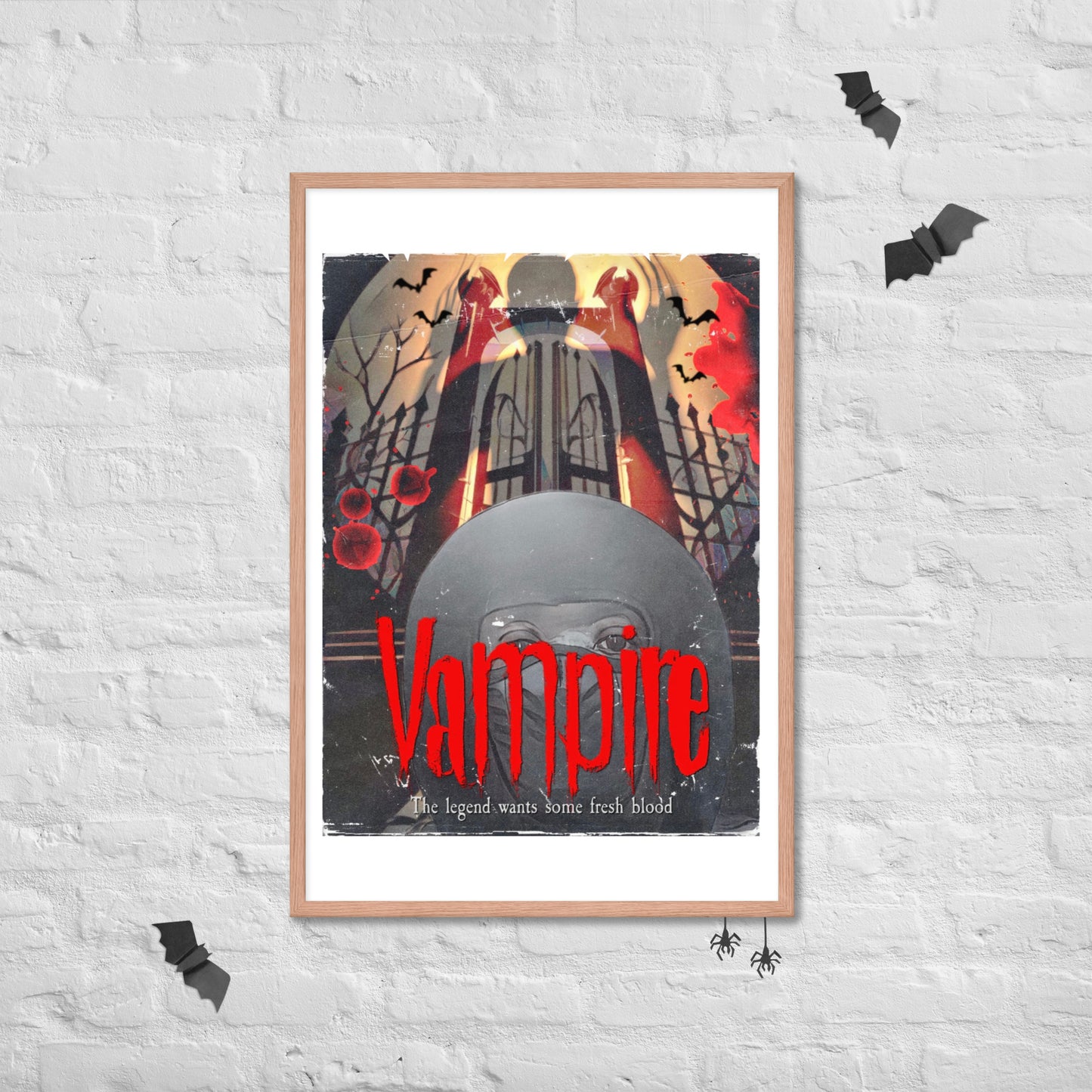 Vamp night movie theater Framed poster