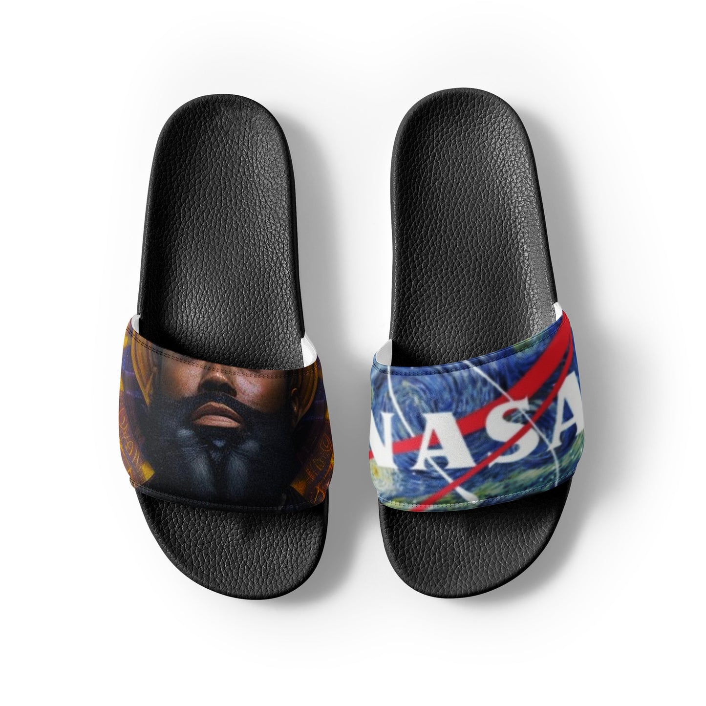 Men’s slides April 8 2024 Solar Eclipse NASA X Raheem Nixon 🦋 deep passion beard